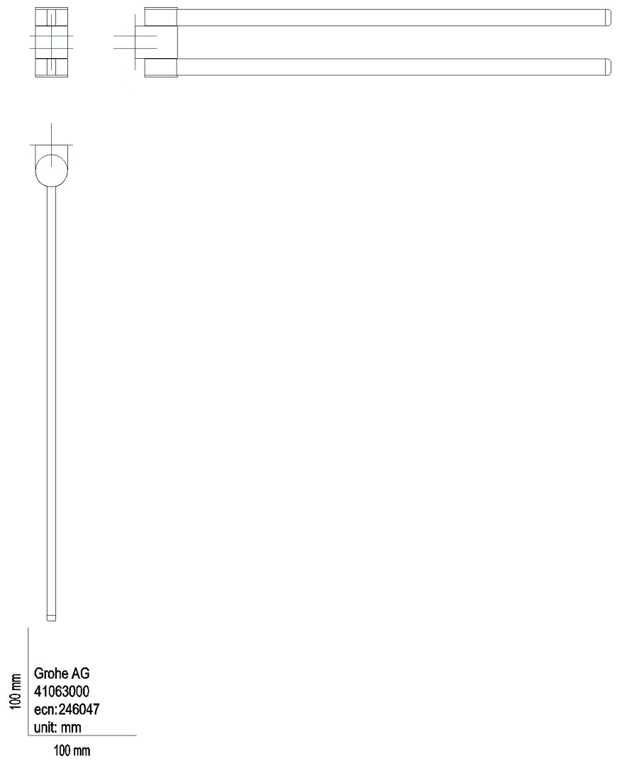 GROHE Handtuchhalter Selection 41063 2-armig schwenkbar cool sunrise