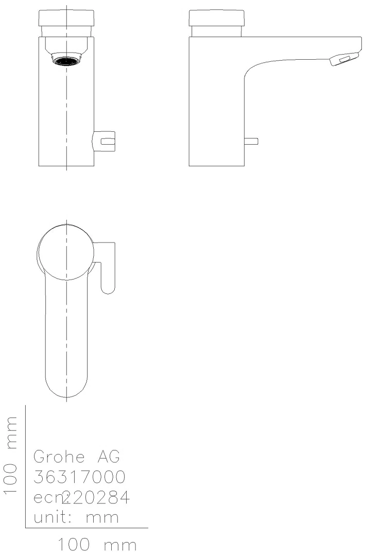 GROHE Selbstschluss-WT-Batt. Eurosmart CT 36317 mit Mischung chrom
