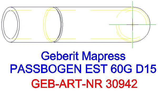 GE Mapress Edelstahl Passbogen 60Gr d15_30942_G