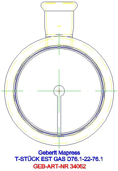 GE Mapress Edelstahl T-Stück reduziert (Gas) d76,1-22-76,1_34062_L