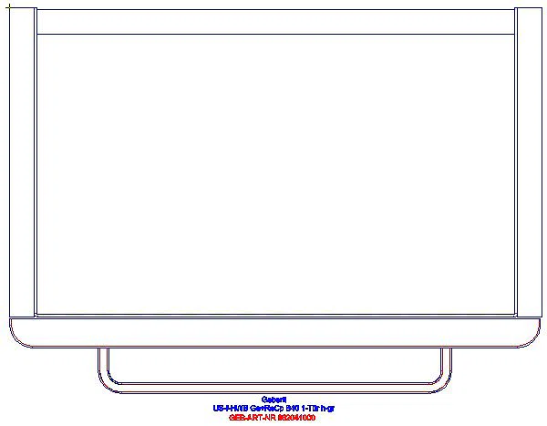 Renova Compact Unterschrank für HWB mit 1 Tür, 34,8x60,4x25,2cm, lichtgrau_862041000_G