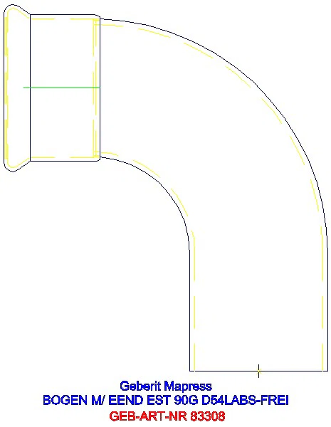 GE Mapress Edelstahl Bogen 90Gr d54 mit Einschubende (LABS-frei)_83308_A