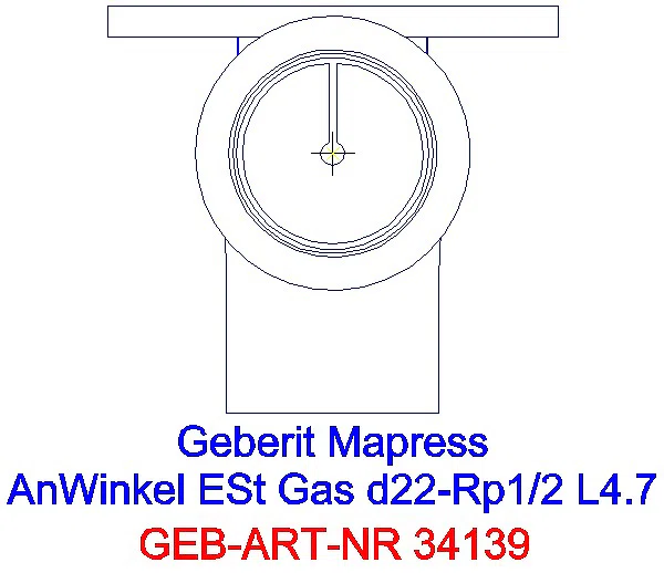GE Mapress Edelstahl Anschlusswinkel 90Gr (Gas) d28-Rp3/4_34139_G