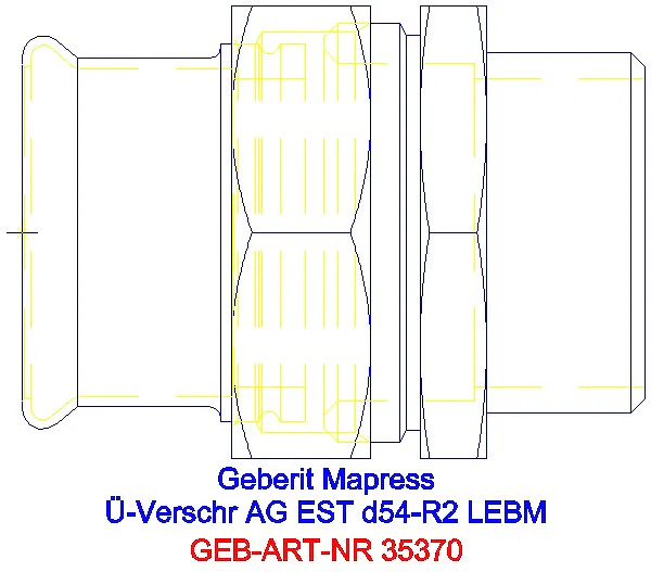 GE Mapress Edelstahl Übergangsverschr. mit AG ÜM aus ESt d54-R2_35370_G