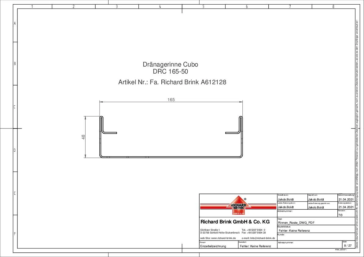 Dränagerinne Cubo
