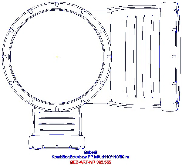 GE Silent-Pro Kombibogeneckabzweig 87,5Gr d110/110/50 rechts_393.565.14.1_G