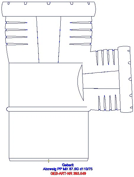 GE Silent-Pro Abzweig 87,5Gr d110/75_393.549.14.1_L