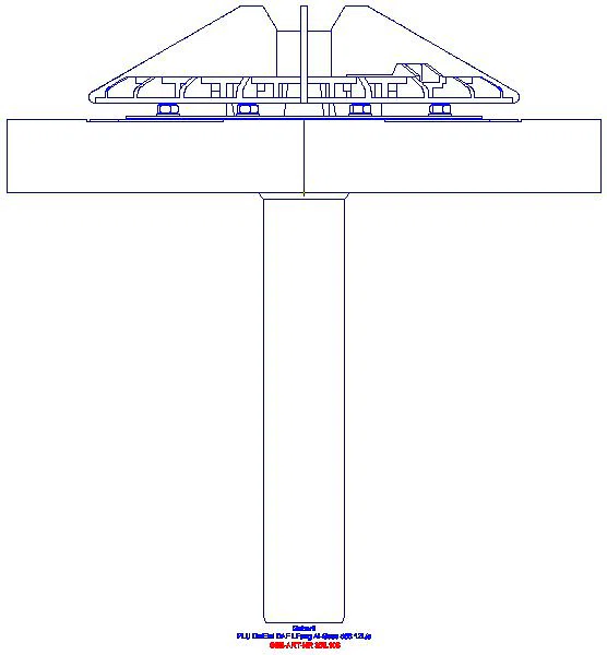 GE Pluvia Dachwassereinlauf mit Bef.- flansch, für DAF Alu.-Guss d56 12l/s_359.106.00.1_A