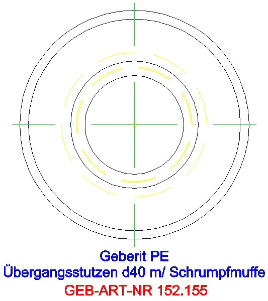 GE PE Übergangsstutzen mit Schrumpfmuffe d40/di70_152.155.16.1_G
