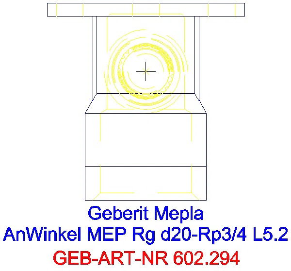 GE Mepla Anschlusswinkel 90Gr Rg d20-Rp3/4 L:52mm_602.294.00.5_G