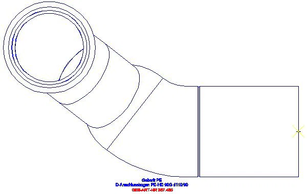 GE PE Doppelanschlussbogen 90Gr gekröpft d110/90_367.485.16.1_A