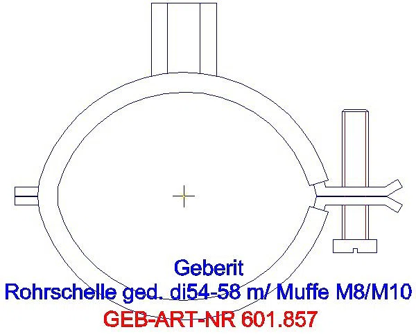GE Rohrschelle gedämmt mit Gewindemuffe M8/M10 di54-58mm_601857261_A