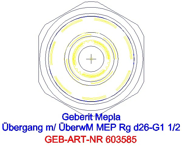 GE Mepla Übergang mit Überwurfmutter Rg d26-G1 1/2_603.585.00.5_L