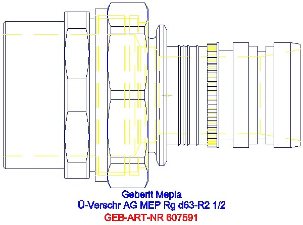 GE Mepla Übergangsverschraubung mit AG Rg d63-R2 1/2_607.591.00.5_A