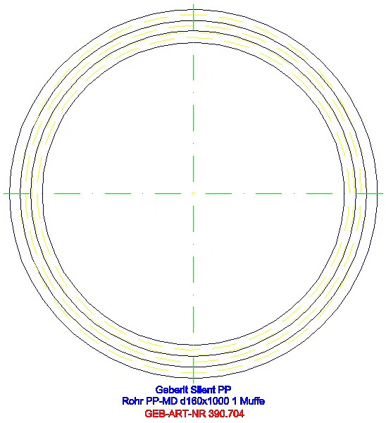 GE Silent-PP Rohr mit Muffe d160x5,2 L:100cm_390.704.14.1_G