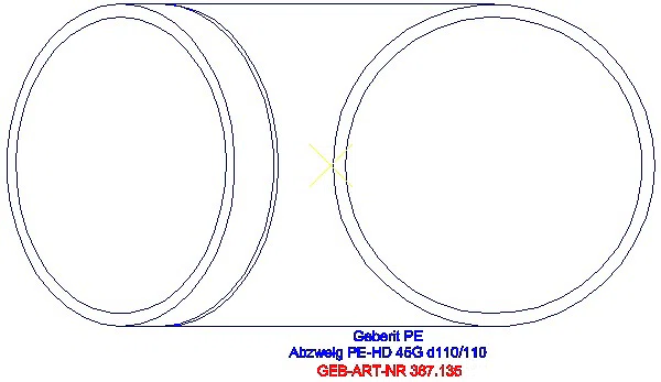 GE PE Abzweig 45Gr d110/110_367.135.16.1_G
