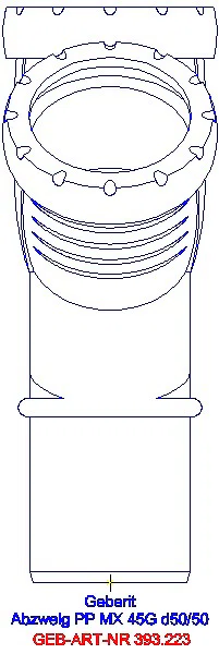 GE Silent-Pro Abzweig 45Gr d50/50_393.232.14.1_A