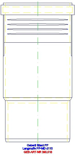 GE Silent-PP Langmuffe d110_390.518.14.1_L