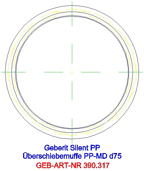 GE Silent-PP Überschiebemuffe d75_390.317.14.1_G