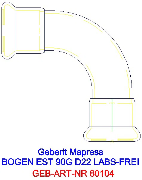 GE Mapress Edelstahl Bogen 90Gr d22 (LABS-frei)_80104_A