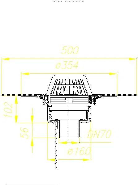 DALLMER Dachablauf 62 H DallBit, beheizt, DN 70