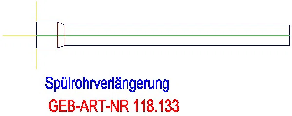 GE Spülbogenverlängerung gerade mit Steckmuffe weiß-alpin d44 L:50cm_118.133.11.1_G