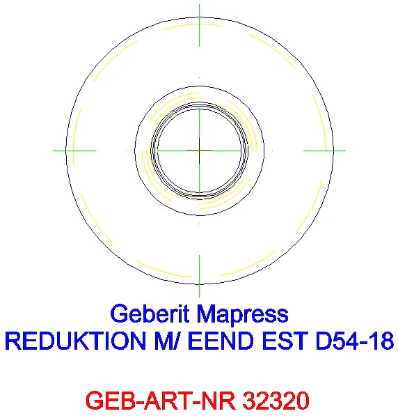 GE Mapress Edelstahl Reduktion mit Einschubende d54-18_32320_A