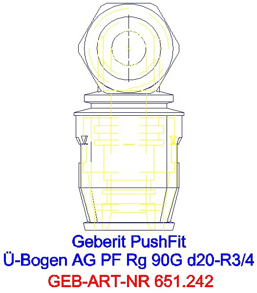 GE PushFit Übergangsbogen 90Gr mit AG Rg d20-R3/4_651.242.00.1_A