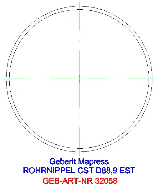 GE Mapress Edelstahl Rohrnippel d88,9_32058_A