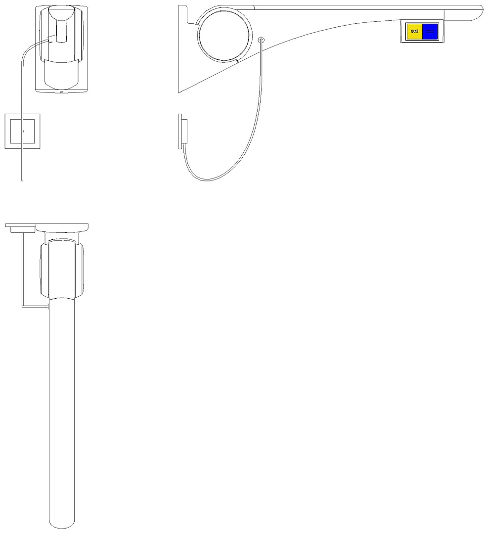 HEWI Stützklappgriff Basic,700 mm,links Spül/FT(E-Ausf.) weiß hgl-atm