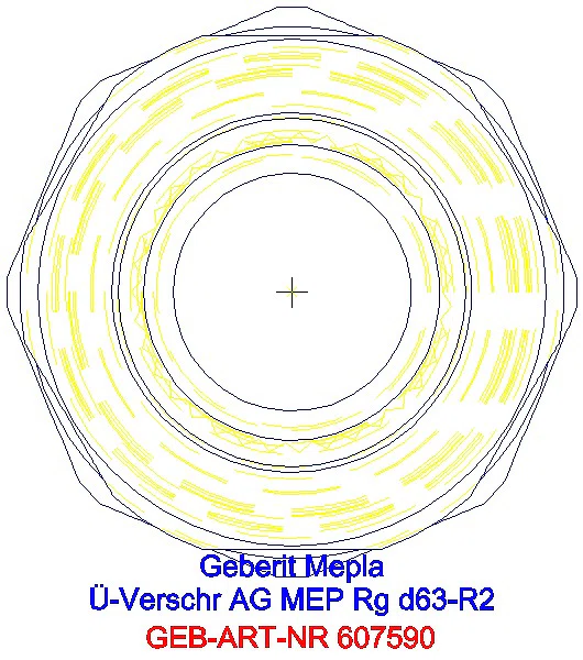 GE Mepla Übergangsverschraubung mit AG Rg d63-R2_607.590.00.5_L