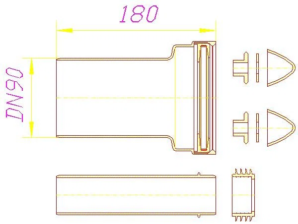 DALLMER Wand-WC-Anschluss-Set 786, DN 90