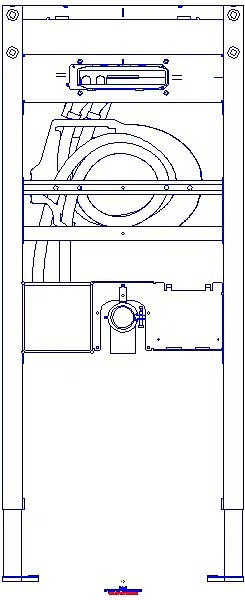 GE Duofix Element f. WT, 112-130cm Geberit ONE Wandarmatur m. UP-Funkt.-Box_111069002_A