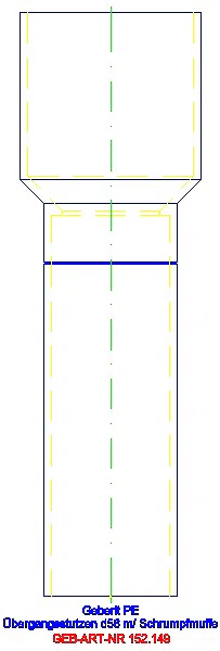 GE PE Übergangsstutzen mit Schrumpfmuffe d56/di70_152.149.16.1_A