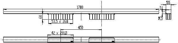 DALLMER Duschrinne CeraWall Select Duo, Edelstahl matt, 1700 mm