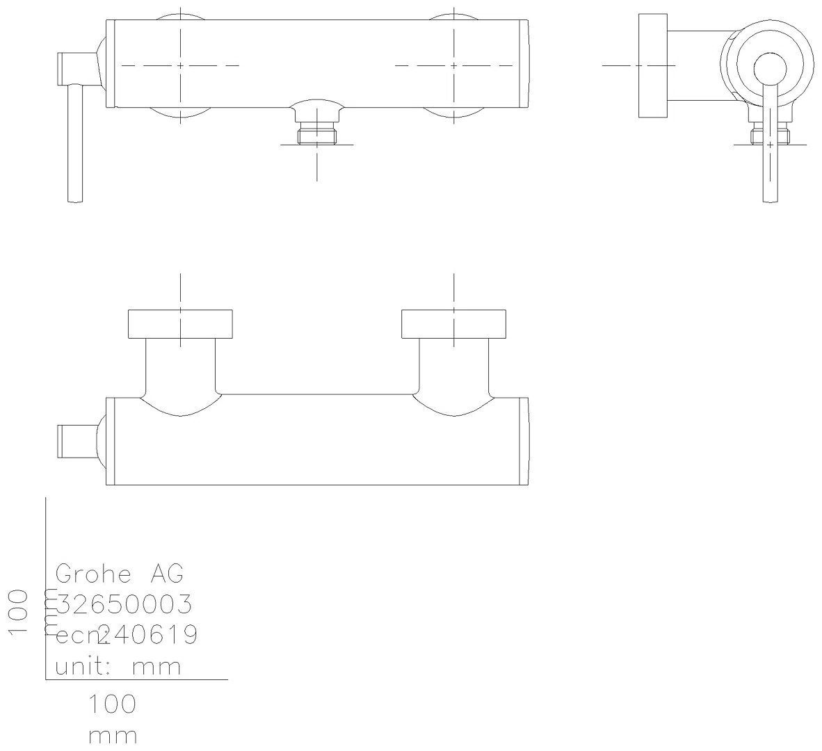 GROHE Einhand-Brausebatterie Atrio 24366 Wandmontage supersteel