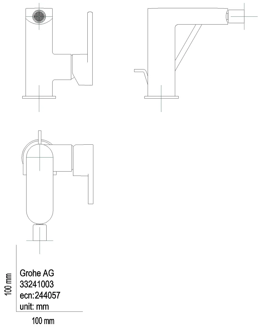 GROHE EH-Bidetbatterie Plus 33241_3 chrom