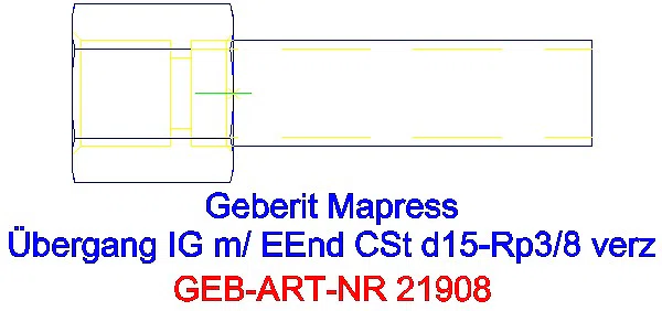 GE Mapress C-Stahl Übergang mit IG und Einschubende d15-Rp3/8 verzinkt_21908_A