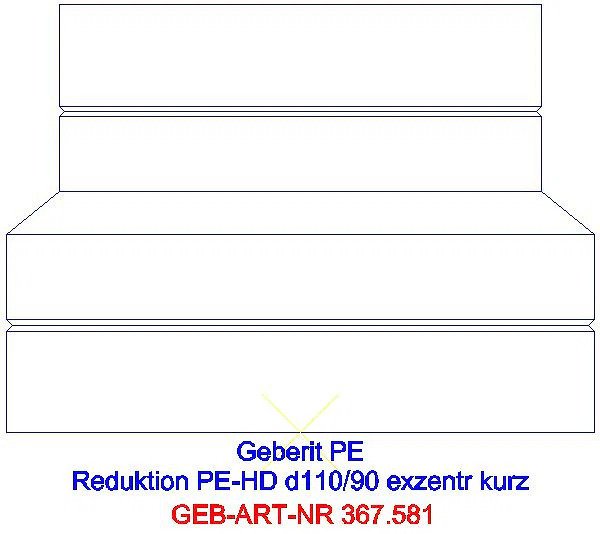 GE PE Reduktion exzentrisch kurz d110/90_367.581.16.1_L