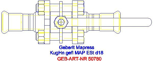 GE Mapress Kugelhahn NPW, mit Bet.-Hebel geflanscht d18_92101_G