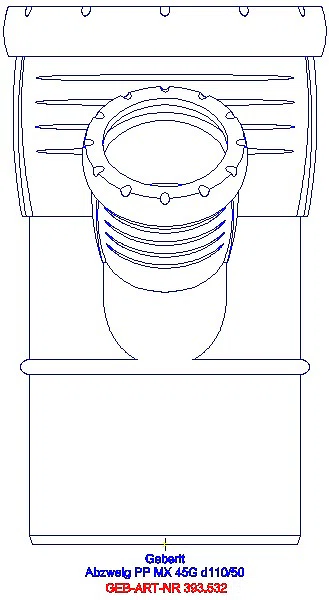 GE Silent-Pro Abzweig 45Gr d110/50_393.532.14.1_A
