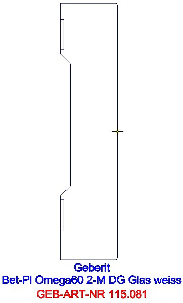 GE BetPl. Omega60, für 2-Mengen-Sp. Glas weiß_115.081.SI.1_L