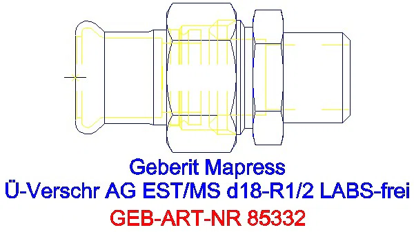 GE Mapress Edelstahl Übergangsverschr. mit AG (LABS-frei) d18-R1/2_85332_A