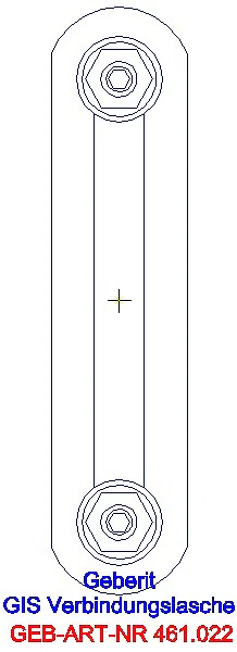 GE GIS Verbindungslasche 13 x 3 x 0,4 cm_461.022.00.1_A