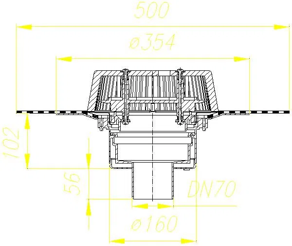 DALLMER Dachablauf SuperDrain 62 DallBit, DN 70