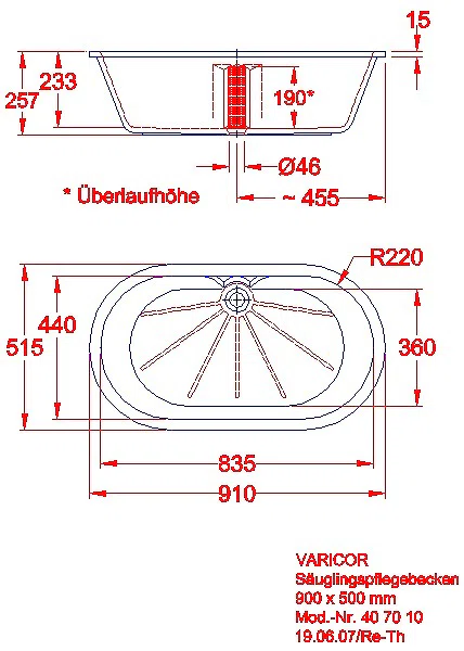 Bambini ovale Badewanne 51,5x25,7x91cm, weiß_kgv_säugling_407010