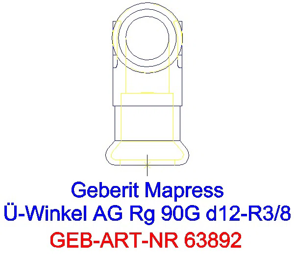 GE Mapress Kupfer Übergangswinkel 90Gr mit AG Rg d12-R3/8_63892_L