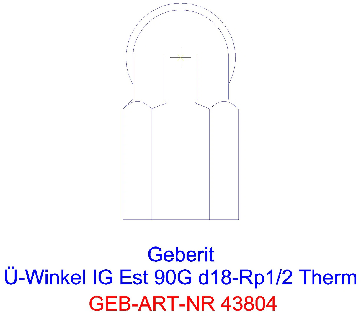 GE Mapress Therm Übergangswinkel 90Gr mit IG d15-Rp1/2_43804_g