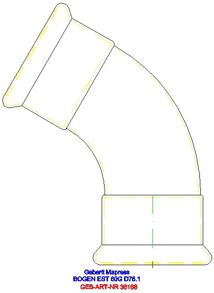GE Mapress Edelstahl Bogen 60Gr d76,1_36168_A