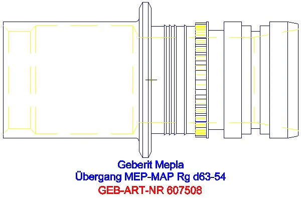 GE Mepla Übergang auf Mapress mit Einschubende Rg d63-54_607.508.00.5_A